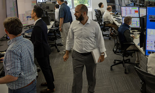Traders on the C&C ETF market-making desk